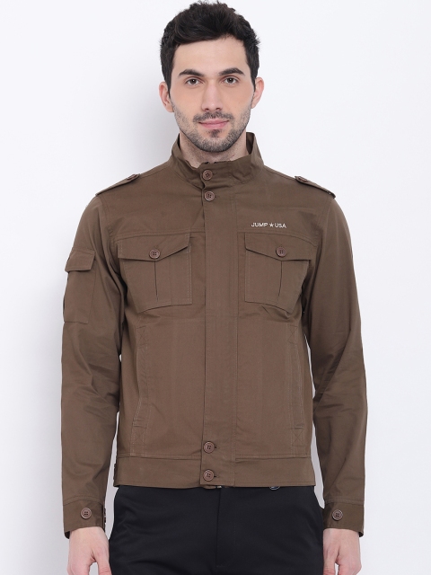 

JUMP USA Men Brown Solid Tailored Jacket