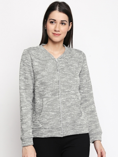 

Ajile by Pantaloons Women Grey Self Design Sweatshirt