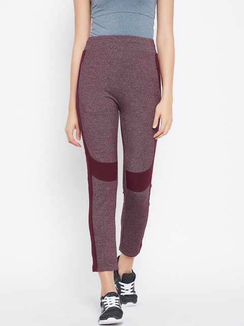 

C9 Women Maroon Solid Slim Fit Track Pants