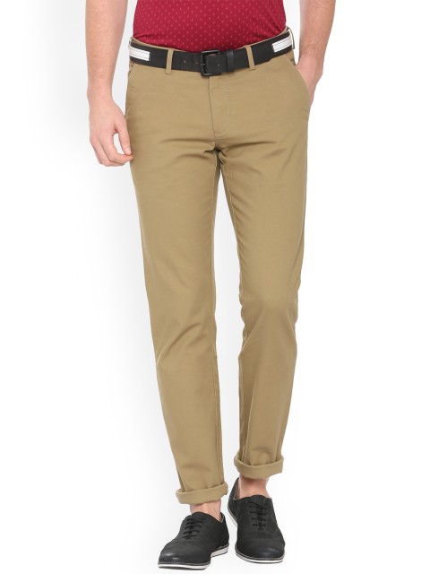 

Allen Solly Men Khaki Slim Fit Solid Chinos