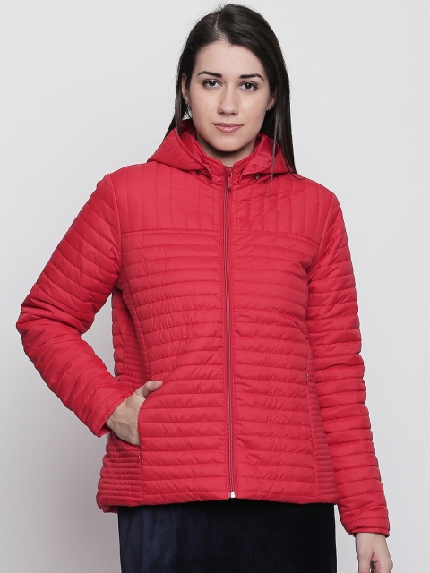 

Ajile by Pantaloons Women Red Solid Puffer Jacket