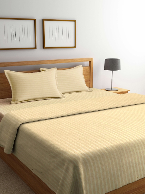 

MARK HOME Cream-Coloured Striped Bedding Set with Duvet Cover