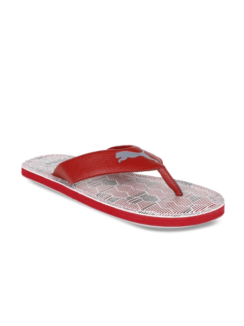 

Puma Men Red Printed Thong Flip Flops