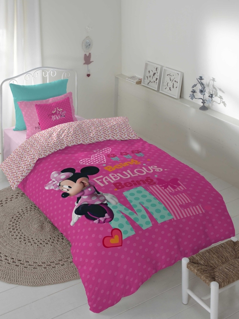 

DDecor Pink Cartoon Characters Mild Winter 150 GSM Double Bed Comforter