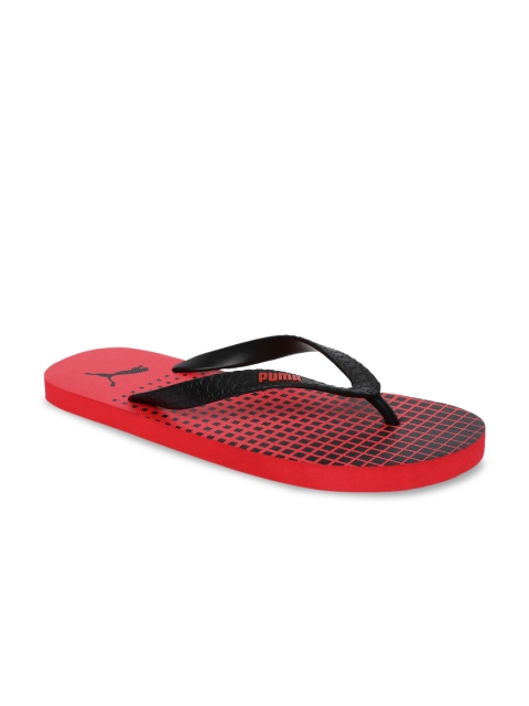 Puma Men Black Printed Thong Flip-Flops