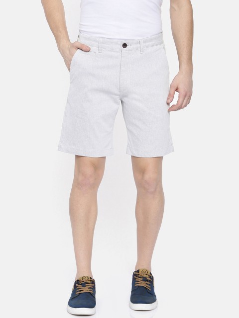 

Breakbounce Men Grey Solid Slim Fit Regular Shorts