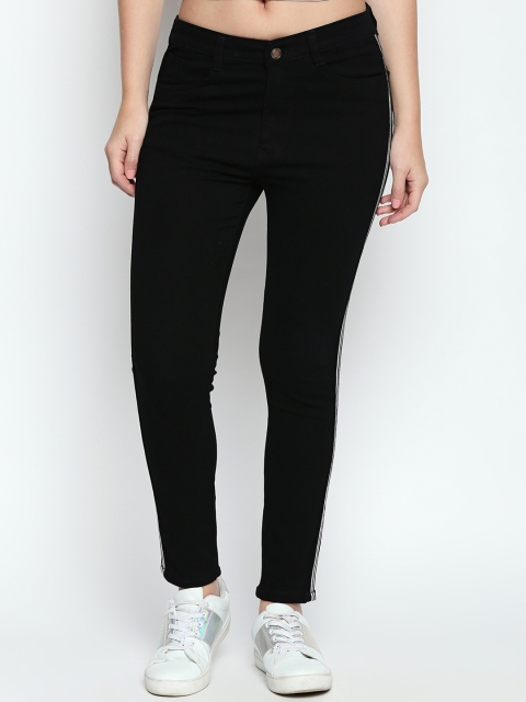 

PURPLE WATER Women Black Slim Fit Mid-Rise Clean Look Stretchable Jeans