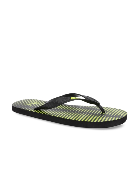 

Puma Men Black & Green Printed Thong Flip-Flops