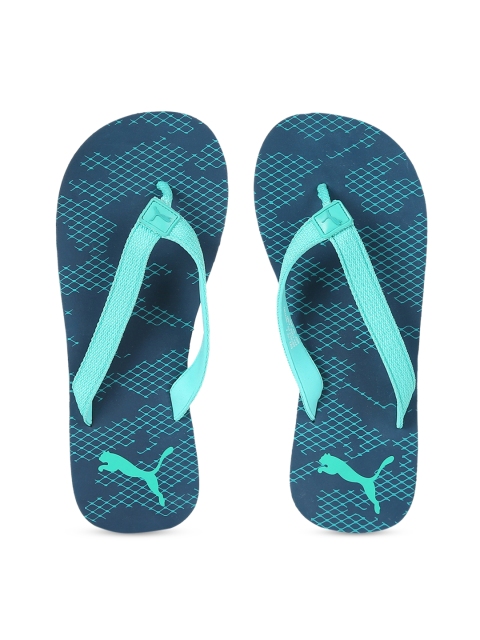 

Puma Men Sea Green Printed Thong Flip-Flops