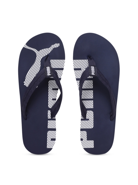 Puma Unisex Navy Blue Printed Thong Flip-Flops