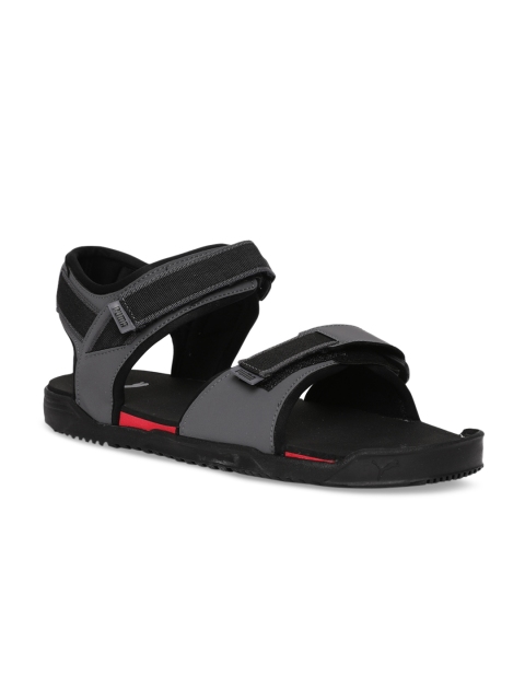 

Puma Men Grey & Black Comfort Sandals