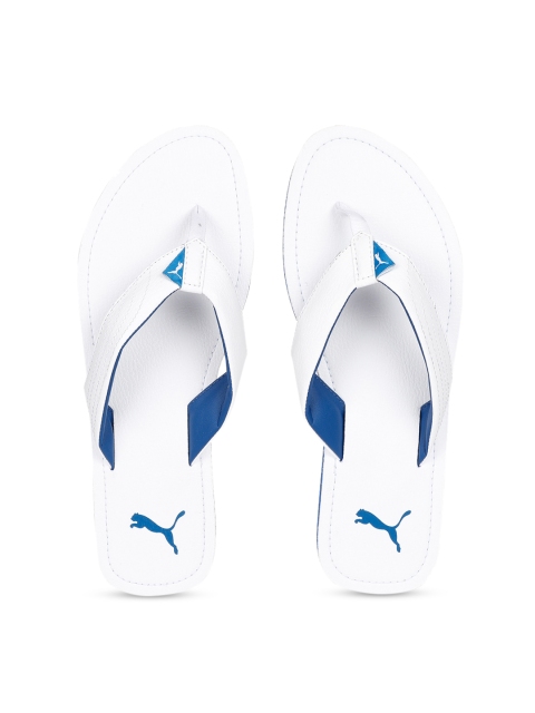 

Puma Men White & Blue Solid Thong Flip-Flops