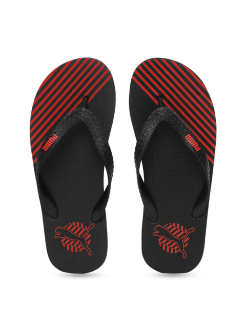 

Puma Unisex Black & Red Printed Thong Flip-Flops