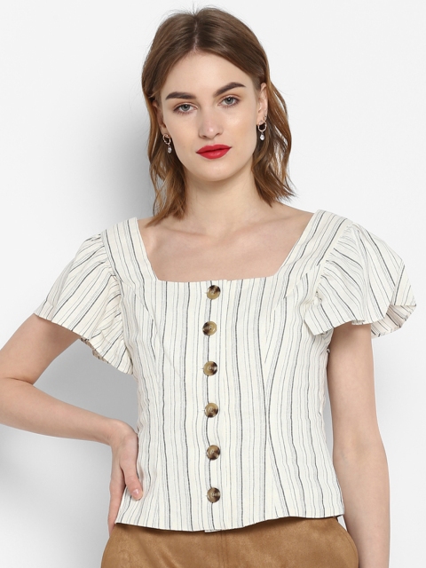 

Forever New Women White Striped Top