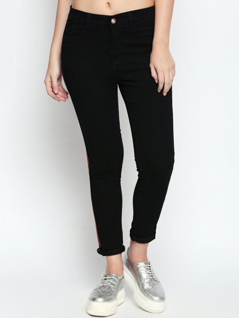 

PURPLE WATER Women Black Slim Fit Mid-Rise Clean Look Stretchable Jeans