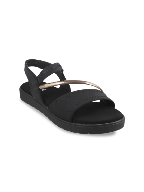 

Mochi Women Black Solid Open Toe Flats