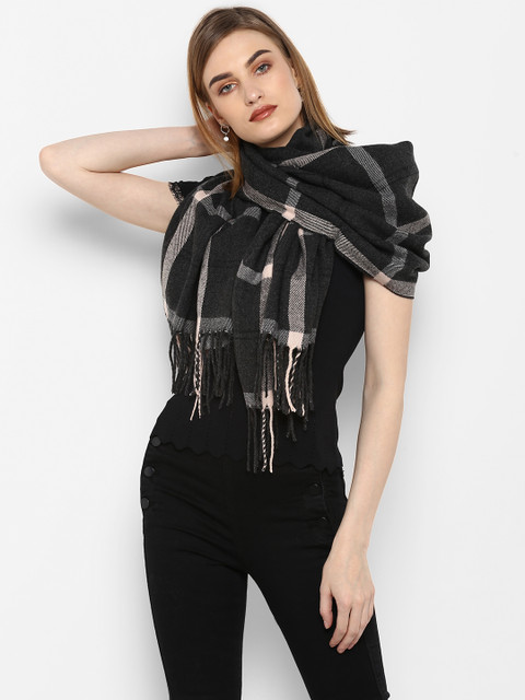 

Forever New Black Checked Scarf