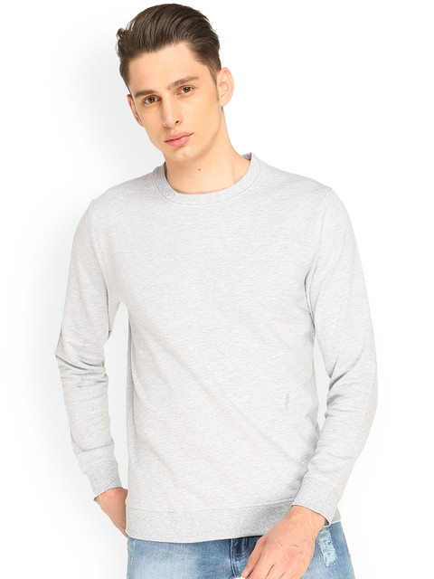 

Splash Men Grey Solid Sweatshirt