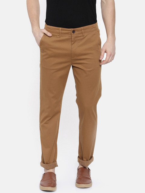 

Breakbounce Men Brown Slim Fit Solid Regular Trousers