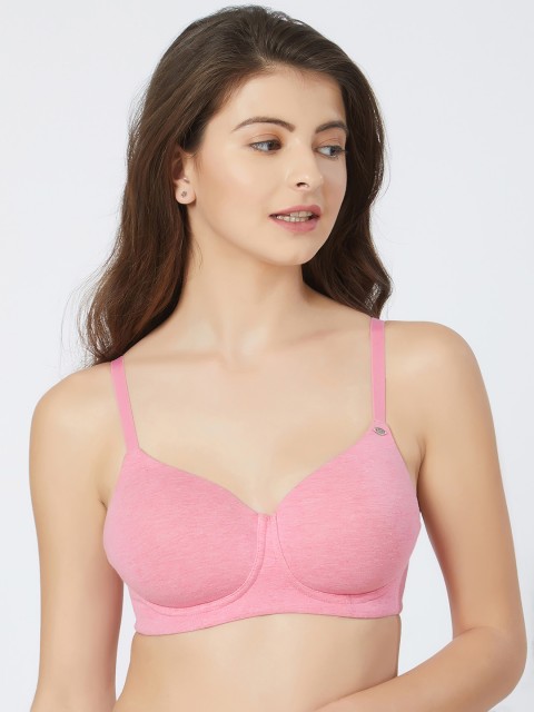

Soie Pink Solid Non-Wired Lightly Padded Everyday Bra CB-124CARROT