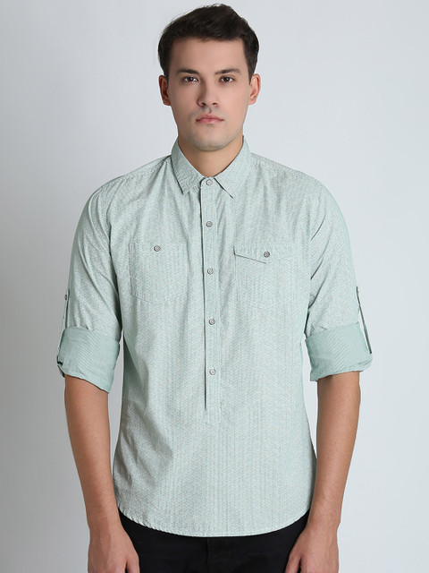 

LA LOFT Men Green Regular Fit Printed Casual Shirt