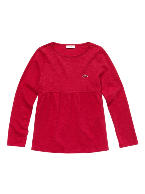 

Lacoste Girls Red Solid Round Neck T-shirt