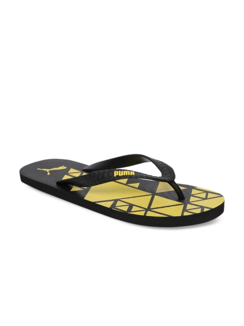

Puma Unisex Black & Yellow Flats