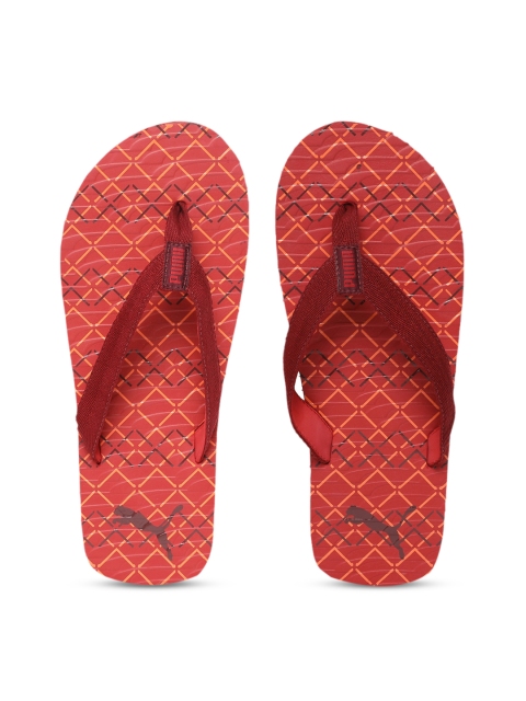 

Puma Men Maroon Printed Thong Flip-Flops