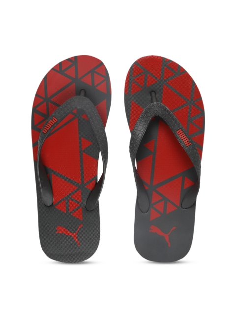 

Puma Unisex Black & Red Solid Thong Flip-Flops