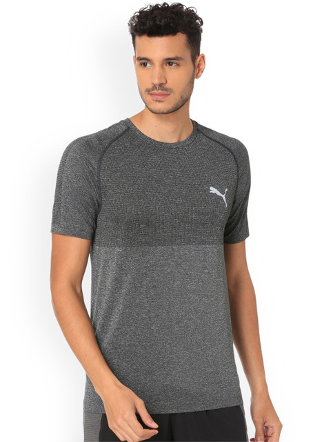 

Puma Men Grey Colourblocked Round Neck T-shirt