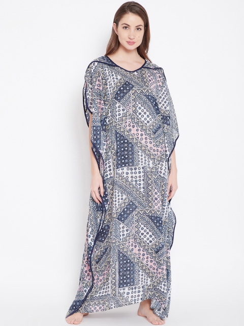 

The Kaftan Company Multicoloured Printed Nightdress, Multi