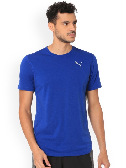 

Puma Men Blue Solid Round Neck T-shirt
