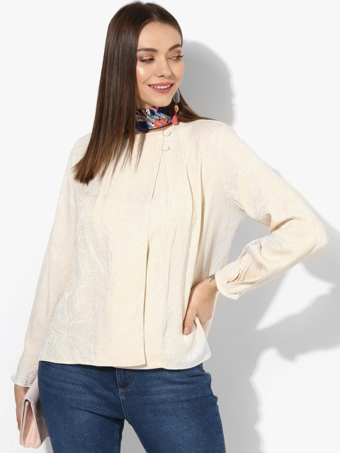 

Beige Self Design Blouse