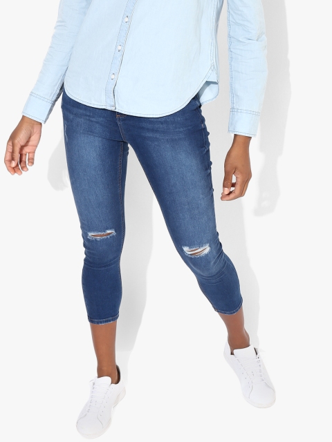 

Blue Washed Mid Rise Skinny Fit Jeans