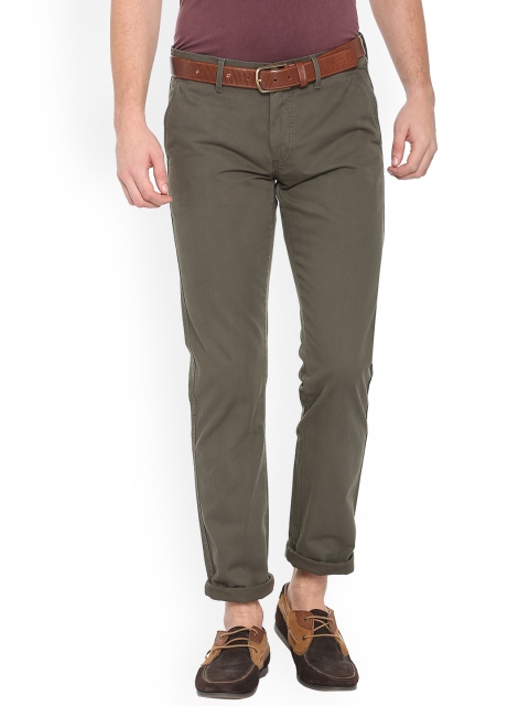 

Allen Solly Men Grey Regular Fit Solid Regular Trousers