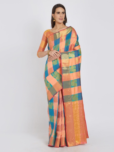 

Viva N Diva Multicoloured Poly Silk Woven Designed Kanjeevaram Saree, Multi