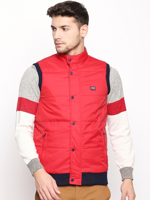 

BYFORD by Pantaloons Men Red Solid Padded Jacket
