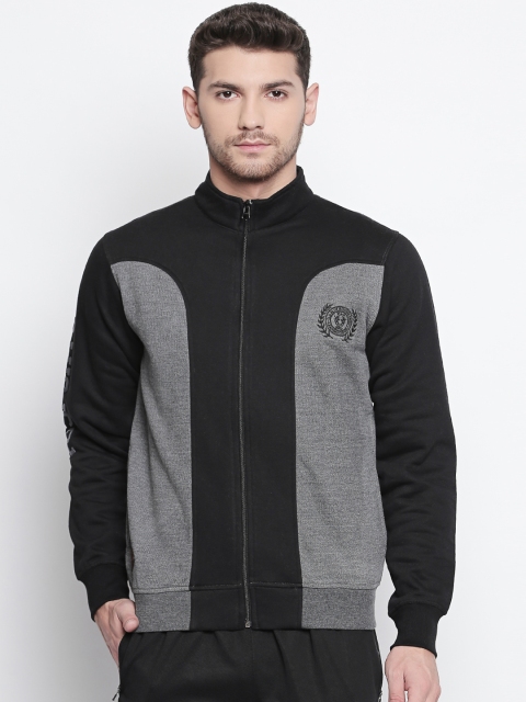 

FiTZ Men Black & Grey Colourblocked Sweatshirt