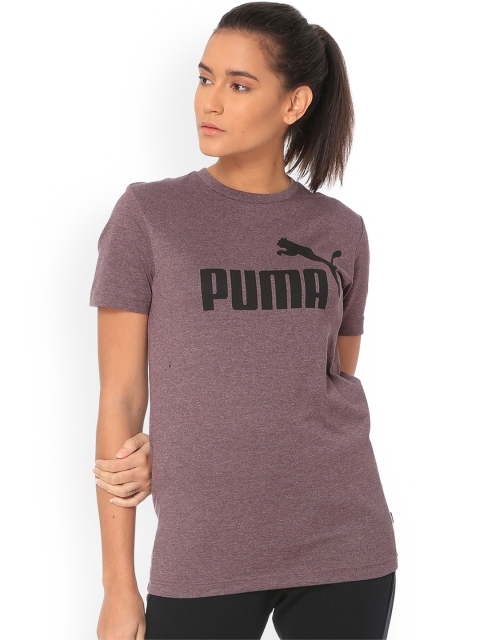 

Puma Men Purple Printed Round Neck T-shirt