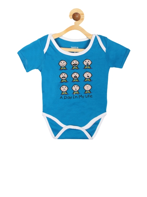 

Tantra Boys Blue & White Printed Bodysuit