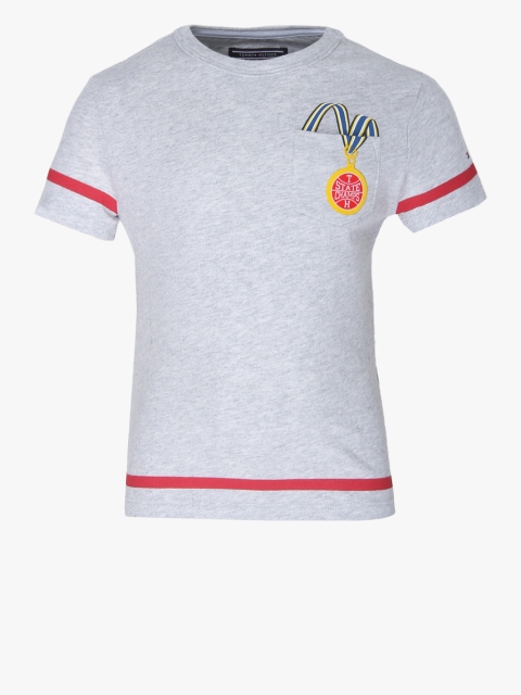 

Grey Self Design T-shirt