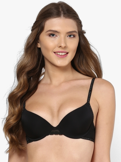 

Black Solid Bra