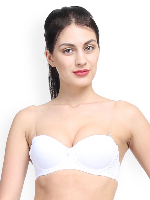 

PrettyCat White Solid Underwired Lightly Padded Push-Up Bra PC-BR-2019338B