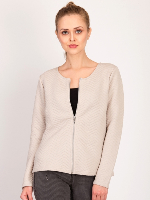 

Kotty Women Pink Self Design Open Front Jacket