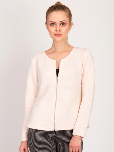 

Kotty Women Pink Self Design Open Front Jacket