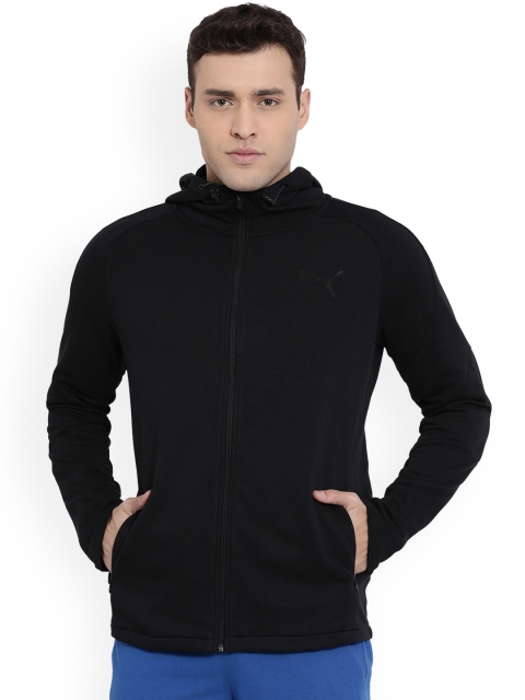 

Puma Men Black Solid Sporty Hooded Track Jacket