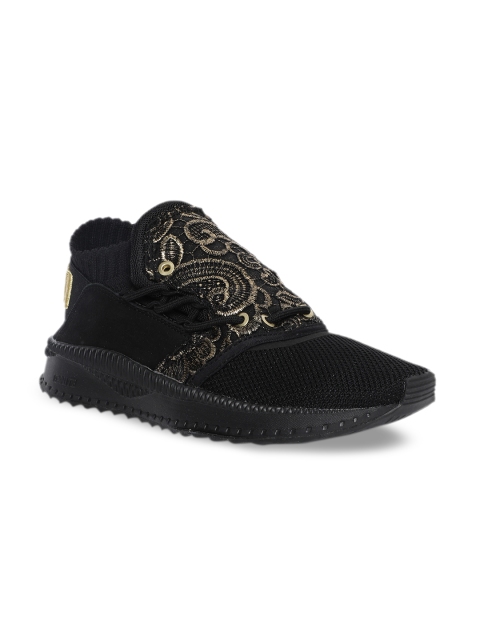 

Puma Women Black Woven Design Sneakers