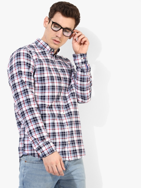 

Multicoloured Checked Slim Fit Casual Shirt, Multi