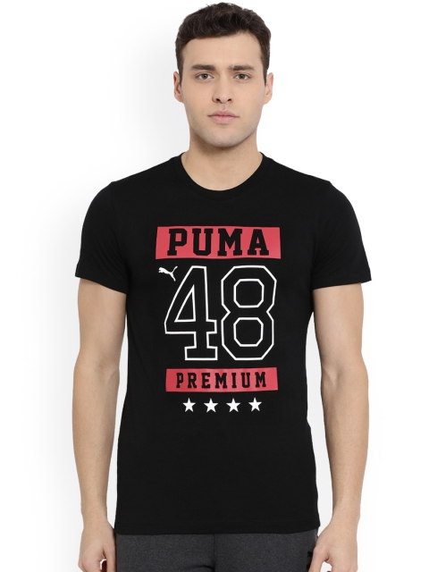 

Puma Men Black Printed Round Neck Graphic Tee VIII T-shirt