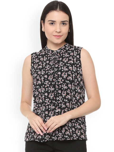 

Van Heusen Woman Black Floral Printed Top